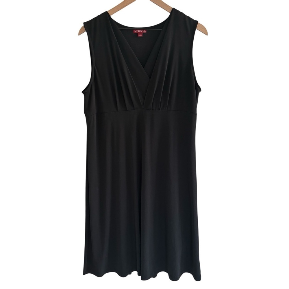 Merona Sleeveless Dress Women’s Size XL Lined V-Neck Office Workwear Dressy